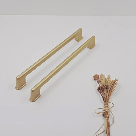 Ay-Az Kulp Kızılcık 160mm Modern Şık Mat Altın Mutfak Banyo Dolap Çekmece Kulpu