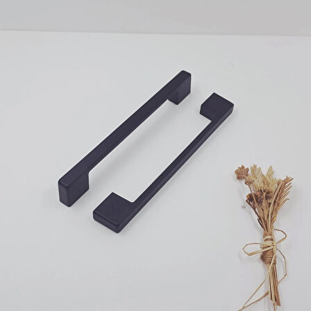 Ay-Az Kulp Berta Geniş 128/160mm Siyah Mutfak Banyo Dolap Çekmece Kulpu