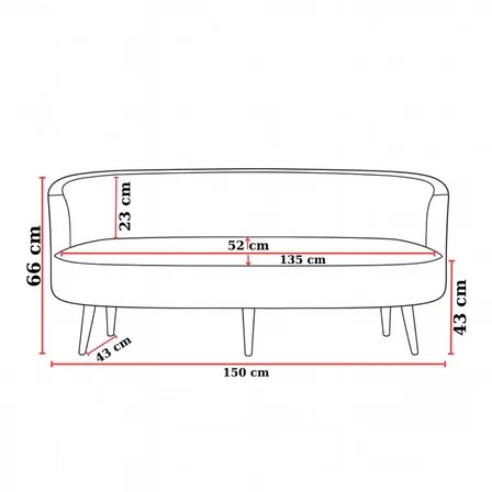 Sydney 3+1+1 Deri Kumaş Ofis & Büro İş Yeri Bekleme Koltuğu Takımı – Ahşap Ayak  - Acı Kahve