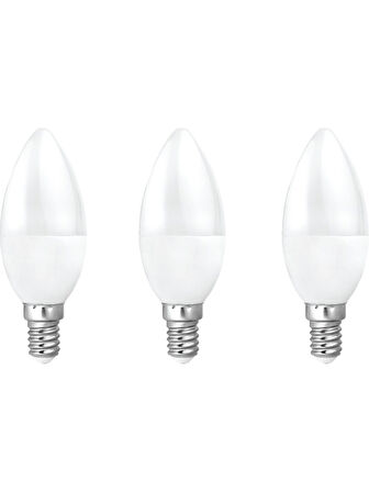Noas 7W E14 Duy LED Mum Ampul Beyaz Renk 6500 Kelvin 630 Lümen 3 Adet