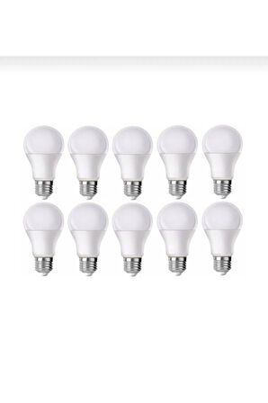 İvovo 9W E27 Duy LED Ampul Beyaz Renk 6500 Kelvin 850 Lümen 10 Adet