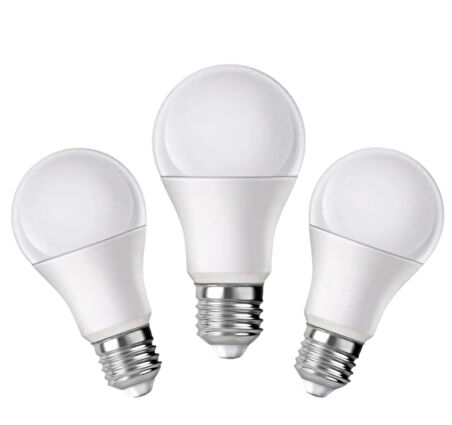 İvovo 9W E27 Duy LED Ampul Beyaz Renk 6500 Kelvin 850 Lümen 3 Adet