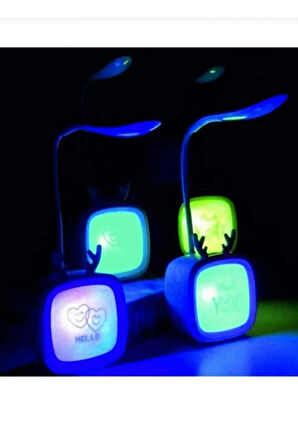 Winnboss Şarjı Akrobatik Başlı 3 Kademeli Masa Ve Gece Lambası Led Gün Işığı Mavi Renk NO 5