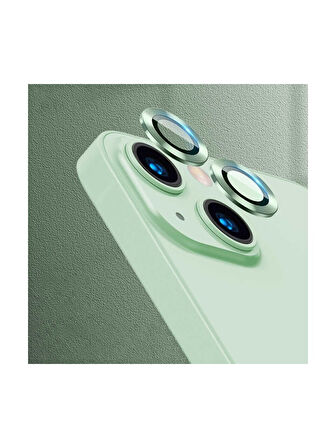 İphone 13 ve 13 Mini Yeşil (Deep Green) Uyumlu Kamera Lens Koruyucu Cam
