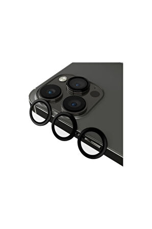 İphone 13 Pro Ve 13 Pro Max Siyah Uyumlu Kamera Lens Koruyucu Cam