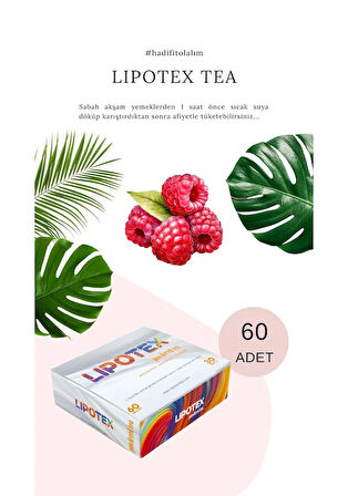 Lipotex Powdered Tea Ahududu Aromalı Detoks Form Çayı 30'lu