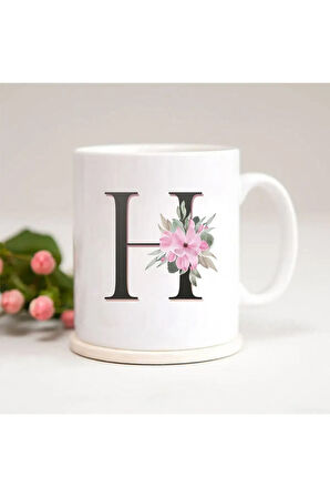 H Harfli Baskılı Kupa Bardak