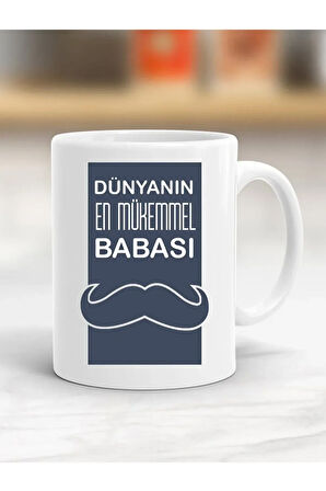 En Mükemmel Baba Baskılı Kupa Bardak - Resimli Kupa Bardak - Hediyelik Bardak - Bardak Baskı