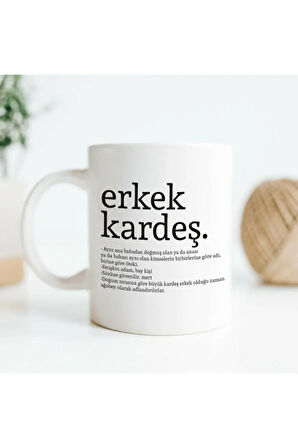 Erkek Kardeş Kelime Anlamlı Hediye Kupa