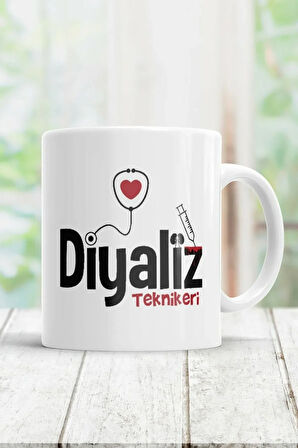 Beyaz Diyaliz Teknikeri Kupa Bardak