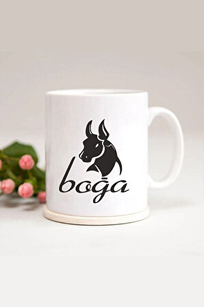 Boğa Burcu Baskılı Kupa Bardak