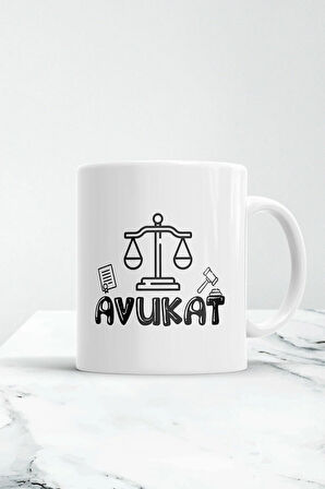 Beyaz Avukat Kupa Bardak