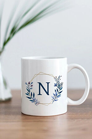 N Harfi Baskılı Kupa Bardak