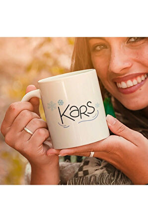 Kars Temalı Baskılı Porselen Kupa Bardak