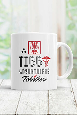 Beyaz Tıbbi Görüntüleme Teknikeri Kupa Bardak