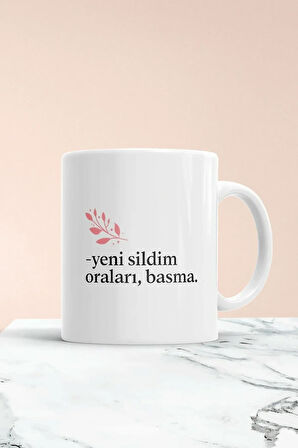 Klasik Anne Sözleri Hemen Koş Sarı Bezi Getir Baskılı Kupa