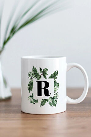 R Harfi Baskılı Kupa Bardak