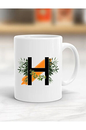 H Harfi Baskılı Kupa Bardak Bdk07