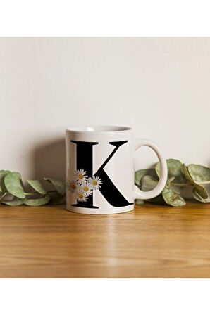 K Harf Papatya Kupa Bardak