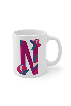 N Harfi Baskılı Kupa Bardak