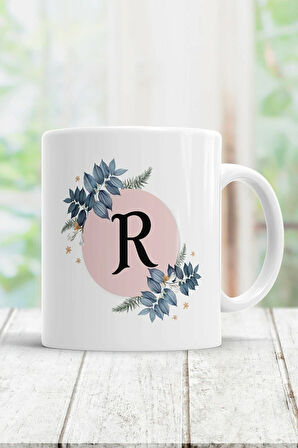 R Harfi Baskılı Kupa Bardak