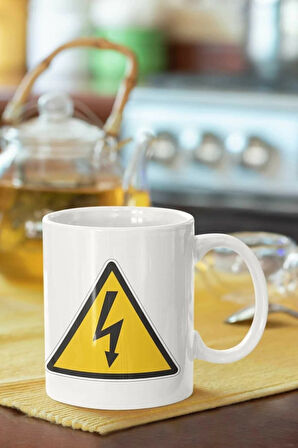 Şimşek Baskılı Porselen Kupa Bardak