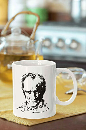 Motif Baskılı Porselen Kupa Bardak