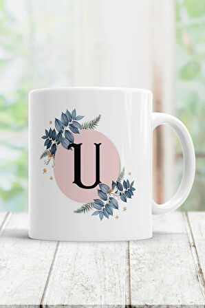 U Harfi Baskılı Kupa Bardak