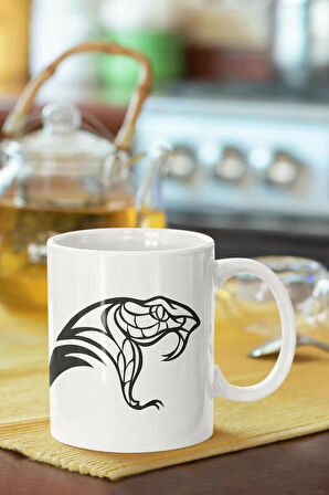 Motif Baskılı Porselen Kupa Bardak