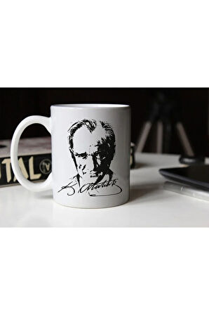 Beyaz Atatürk Temalı Kupa 03 Tfc-04