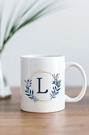 L Harfi Baskılı Kupa Bardak