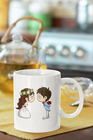 Sevgililer Gününe Özel Baskılı Porselen Kupa