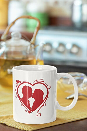 Sevgililer Gününe Özel Baskılı Porselen Kupa