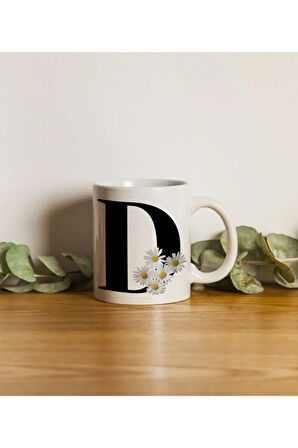 D Harfli Papatya Kupa Bardak