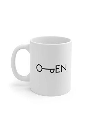 Open Baskılı Kupa Bardak