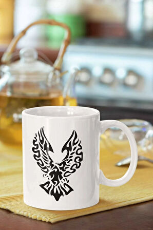 Motif Baskılı Porselen Kupa Bardak