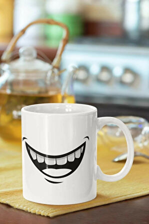 Motif Baskılı Porselen Kupa Bardak