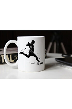 Futbolcu Temalı Beyaz Porselen Kupa-08 Tfspr-08