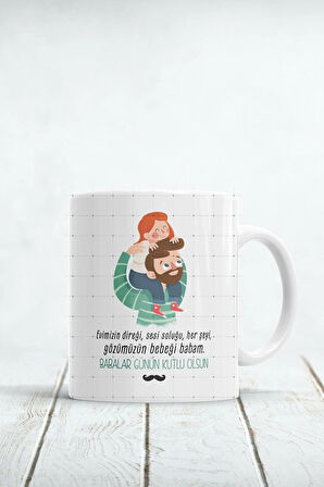 Babalar Günün Kutlu Olsun Baskılı Kupa Bardak