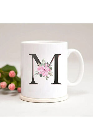 M Harfli Baskılı Kupa Bardak