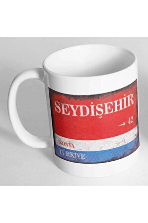 Konya Seydişehir Sokak Tabelası Baskılı Kupa Bardak