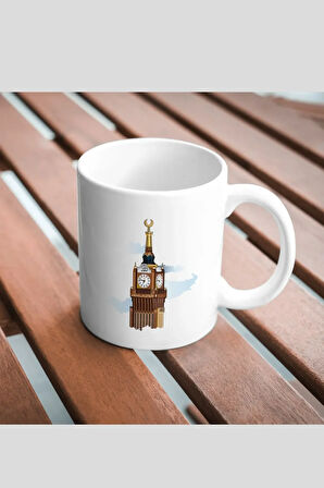 Mekke Kraliyet Saat Kulesi Temalı Porselen Kupa