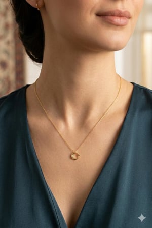 925 Ayar Gümüş Ay Yıldız Kolye.rose.gold.rodaj