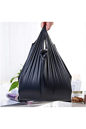 1 Kg A Kalite Siyah Atlet Market Poşeti, Bücür Boy, 23x36cm, Ort 90 Adet, Dayanıklı ve Ekonomik