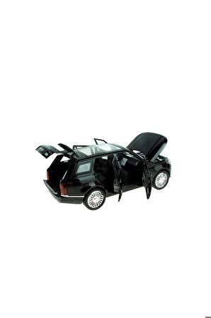 1:24 Ölçek Metal Model Super Suv Çek Bırak Işıklı Sesli Siyah