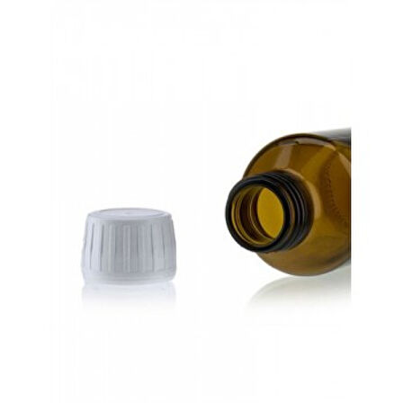 Şişe Amber Cam 100 Ml - Kahverengi Ecza Numune Şişesi 100cc Kapaklı