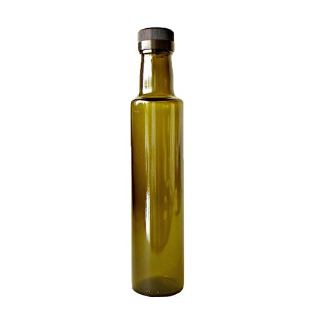 500 Ml Dorika Yeşil (silindir Şişe) - Tıpa - Siyah Kapak
