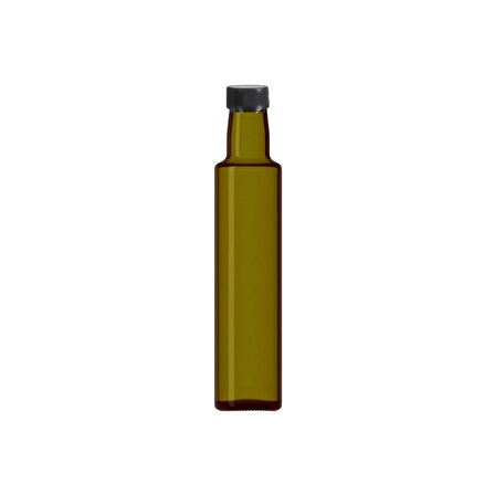 500 Ml Dorika Yeşil (silindir Şişe) - Tıpa - Siyah Kapak