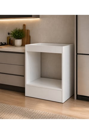 ADALIMODULES Ankastre Fırın Dolabı Ankastre Dolabı Ocak Dolabı Ankastre Modül Dolap Fırın Ocak Dolabı Beyaz