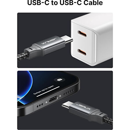 Jsaux 100W Süper Hızlı Usb C - Usb C Kablosu Type-C Hızlı Şarj Kablosu CC005013G